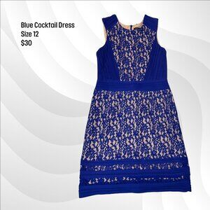 Blue Cocktail Dress - Size 12